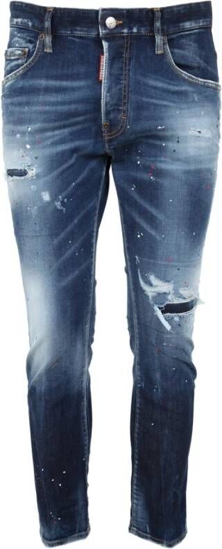 Dsquared2 Navy Skater Slim-fit Jeans Blauw Heren
