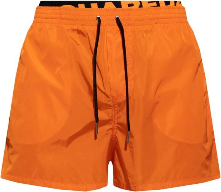 Dsquared2 Neon Oranje Zwembroek met Logo Oranje Heren