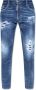 Dsquared2 Slim-Fit Blauwe Jeans met Versleten Details Blauw Heren - Thumbnail 1