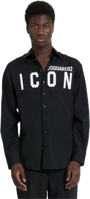 Dsquared2 Normaal Overhemd Zwart Heren