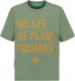 Dsquared2 One Life One Planet Bedrukt T-Shirt Green Dames - Thumbnail 1