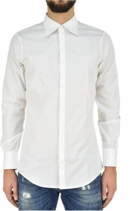 Dsquared2 Op maat gemaakt wit formeel overhemd voor heren White Heren