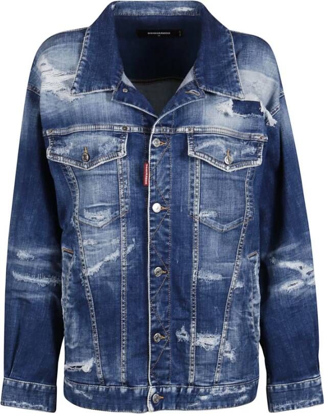 Dsquared2 Over Jean Jacket Blauw Dames