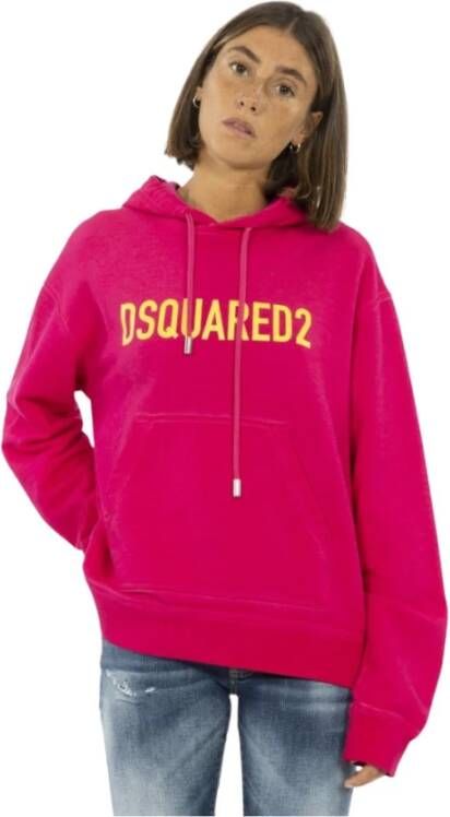 Dsquared2 Oversized Logo Hoodie Roze Dames
