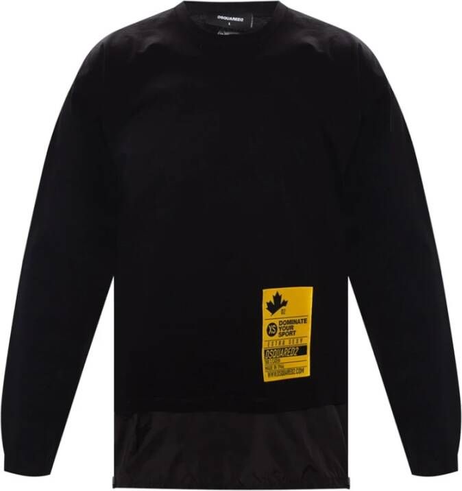 Dsquared2 Oversized Sweatshirt met Lange Mouwen voor Heren Zwart Heren