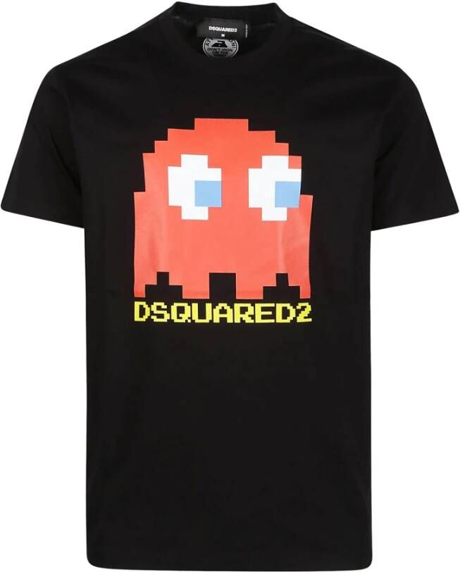 Dsquared2 Pac-Man Cool Fit T-Shirt Zwart Heren