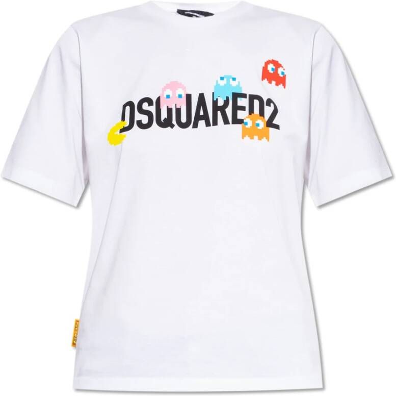 Dsquared2 Trendy T-shirt collectie voor vrouwen White Dames