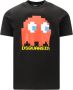 Dsquared2 Pacman x Katoenen T-Shirt voor Heren Zwart Heren - Thumbnail 1