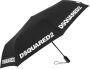 Dsquared2 Effen Logo Paraplu met Kliksluiting Black Heren - Thumbnail 3
