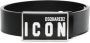 Dsquared2 Zwarte Unisex Riem met Zilverkleurige Gesp Black Dames - Thumbnail 1