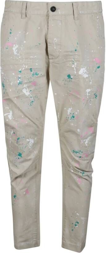 Dsquared2 Pinky Splash Chino Pant Beige Heren