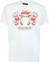 Dsquared2 Pizza Twins Grafische Print T-Shirt White Heren - Thumbnail 1