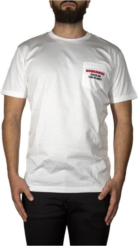 Dsquared2 Pocket t-shirt Wit Heren