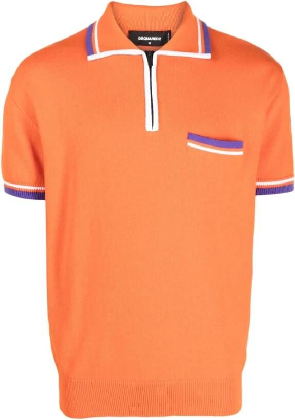 Dsquared2 Polo Shirts Oranje Heren