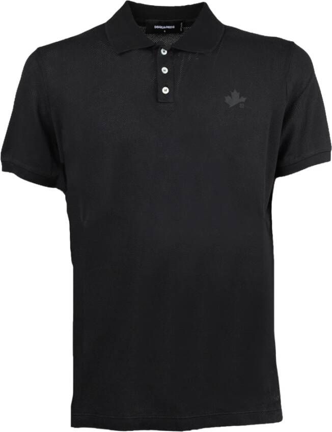 Dsquared2 Klassiek Zwart Tennis Polo Shirt Black Heren