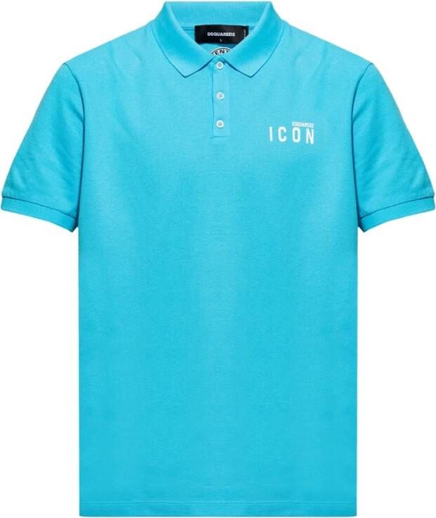 Dsquared2 Polo Shirts Blue Heren