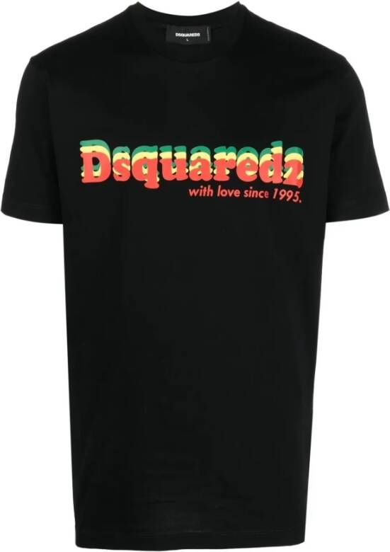 Dsquared2 Premium Heren T-Shirt Klassiek Ontwerp Black Heren
