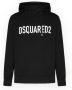 Dsquared2 Zwarte katoenen trui met capuchon en logo print Zwart Heren - Thumbnail 2