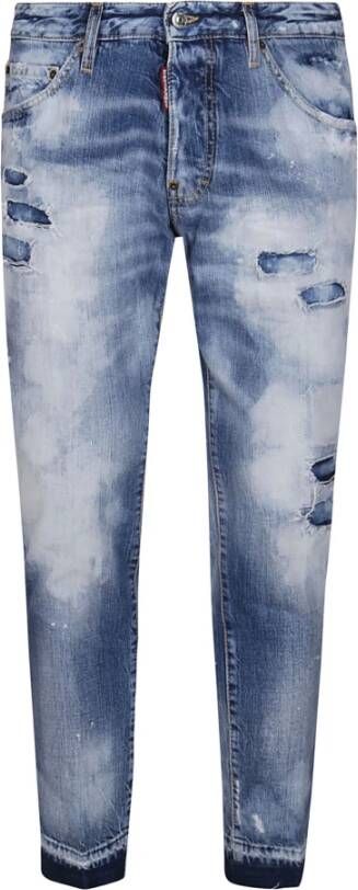 Dsquared2 Cool Guy Cropped Jeans Blue Heren
