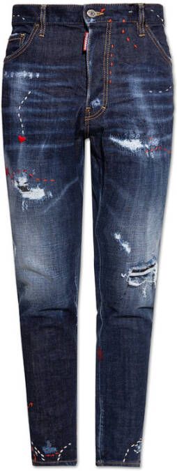 Dsquared2 Relax Long Crotch jeans Blauw Heren