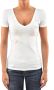 Dsquared2 Retro V-Hals Katoenen T-Shirt White Dames - Thumbnail 1