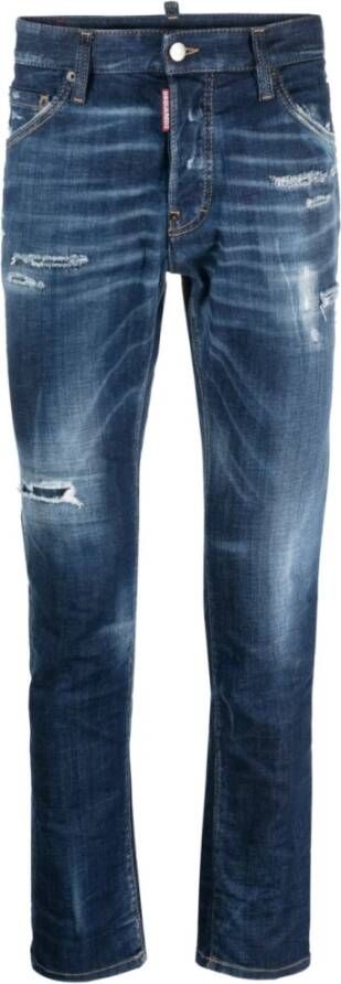 Dsquared2 Ripped Slim-fit Jeans Blauw Heren