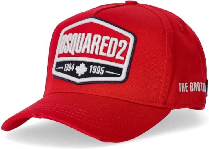 Dsquared2 Rode Logo Baseballpet Rood Heren