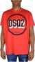 Dsquared2 Rood Katoenen T-Shirt met Dsq2 Logo Rood Heren - Thumbnail 1