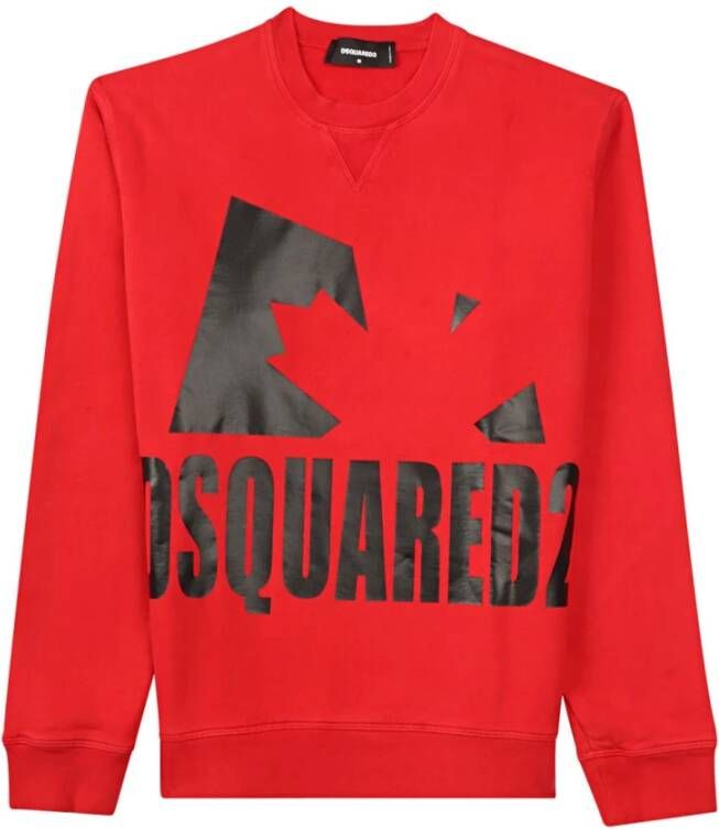 Dsquared2 Rood Maple Leaf Sweatshirt Rood Heren