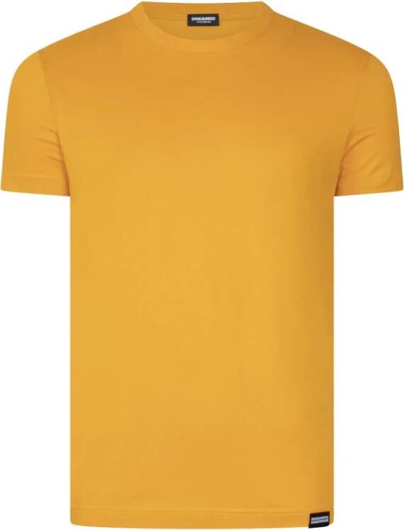Dsquared2 Round Neck Arm Logo T-shirt Oranje Heren