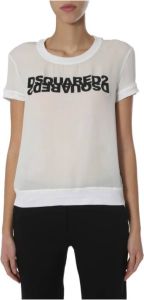 Dsquared2 Round Neck T-Shirt Wit Dames