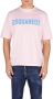 Dsquared2 Lichtroze en Hemelsblauw Katoenen Logo Print T-Shirt Pink Heren - Thumbnail 1