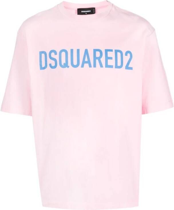 Dsquared2 Roze Ronde Hals T-shirts en Polos Roze Heren