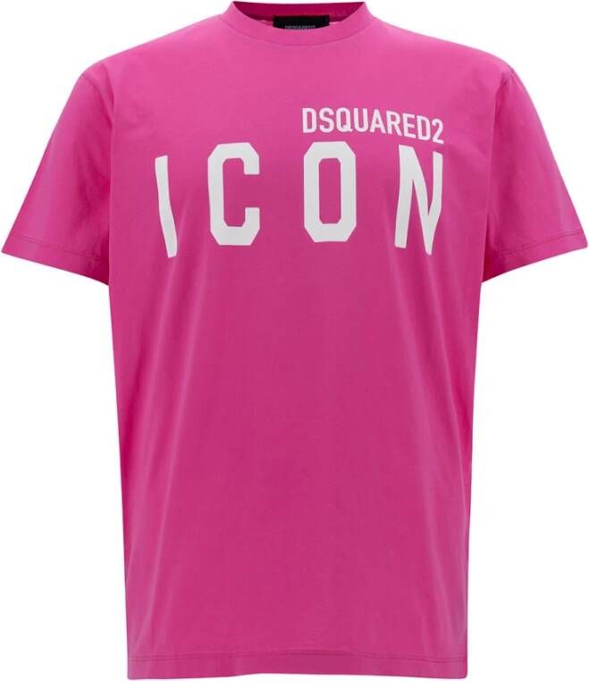 Dsquared2 Roze T-shirts en Polos Icon Pink Heren