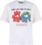 Dsquared2 Ruimvallend biologisch katoenen grafisch T-shirt White Dames - Thumbnail 1