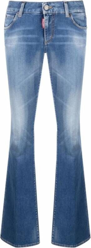 Dsquared2 Blauwe Slim Fit Dames Jeans Ss22 Blauw Dames