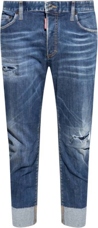 Dsquared2 Blauwe Sailor Design Heren Jeans Blauw Heren