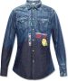 Dsquared2 Blauw Katoenen Overhemd met Lange Mouwen Blue Heren - Thumbnail 1