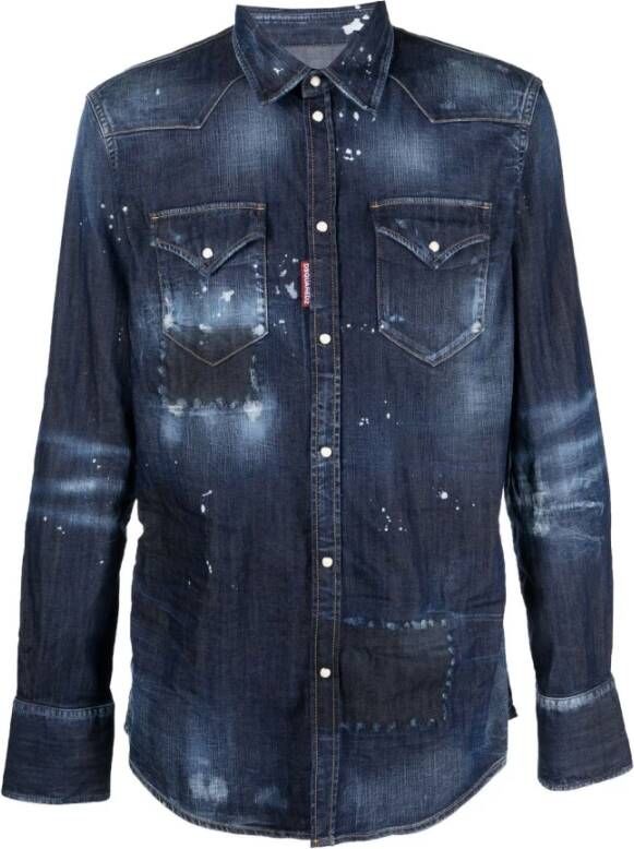 Dsquared2 Shirt Blauw Heren