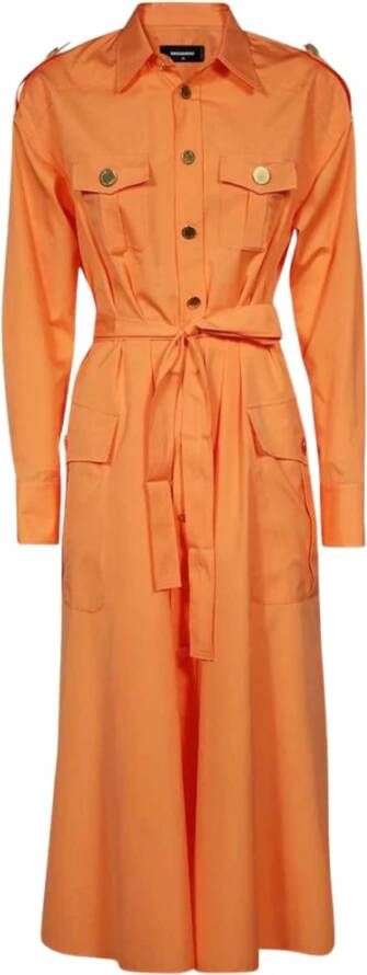 Dsquared2 Shirt Dresses Oranje Dames