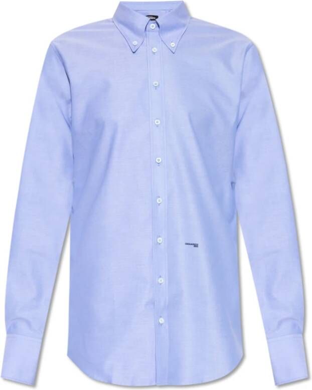 Dsquared2 Logo-print longsleeve shirt Blue Heren