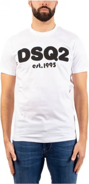 Dsquared2 Dsq2 Est.1995 Katoenen T-shirt Wit White Heren