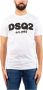 Dsquared2 Dsq2 Est.1995 Katoenen T-shirt Wit White Heren - Thumbnail 4