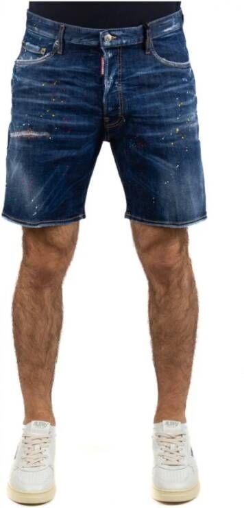Dsquared2 Denim Shorts Blauw Heren