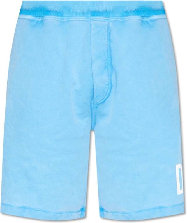 Dsquared2 Shorts met logo Blauw Heren