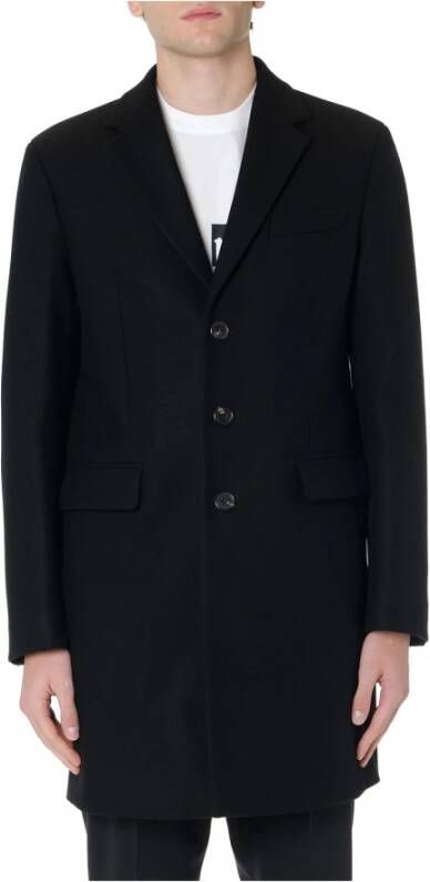 Dsquared2 Single-Breasted Coats Zwart Heren