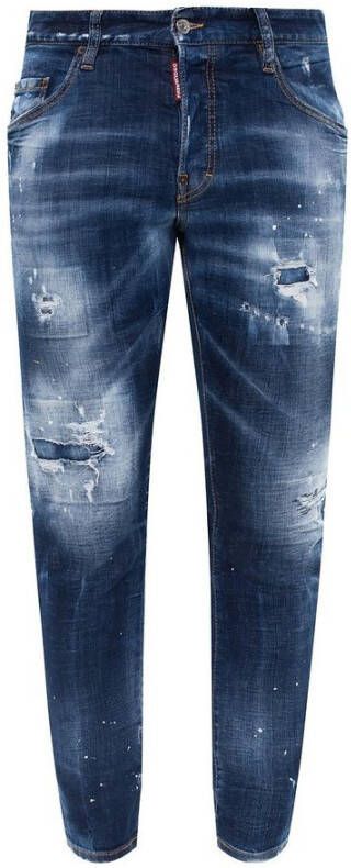 Dsquared2 Skater Distressed Jeans Blauw Heren