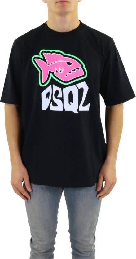 Dsquared2 Skater Fit Katoenen T-Shirt Black Heren