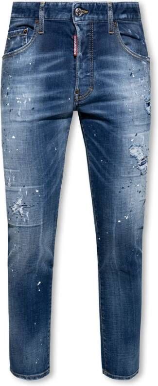 Dsquared2 Upgrade je denimcollectie met Navy Blue Skater Jeans Blauw Heren