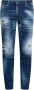 Dsquared2 Skater Jeans met stone-washed denim en verfspatten Blauw Heren - Thumbnail 1